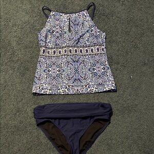 2bamboo Blue and White Patterned Bikini